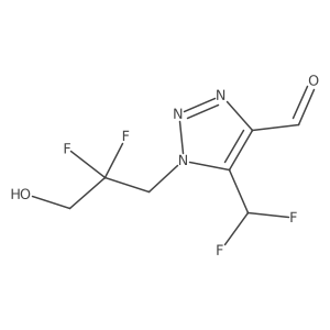1-(2,2-difluoro-3-hydroxypropyl)-5-(difluoromethyl)-1H-1,2,3-triazole-4-carbaldehyde Structure