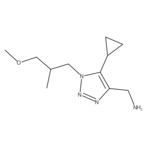 [5-cyclopropyl-1-(3-methoxy-2-methylpropyl)-1H-1,2,3-triazol-4-yl]methanamine结构式