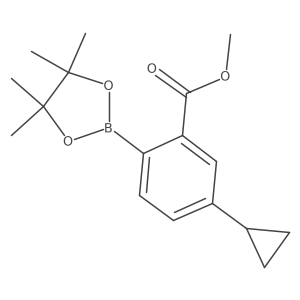 4-Cyclopropyl-2-(methoxycarbonyl)phenylboronic acid pinacol ester结构式