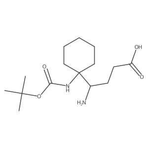 4-Amino-4-(1-{[(tert-butoxy)carbonyl]amino}cyclohexyl)butanoic acid结构式