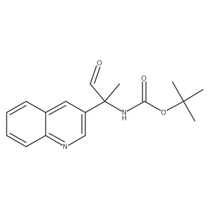 tert-butyl N-[1-oxo-2-(quinolin-3-yl)propan-2-yl]carbamate结构式