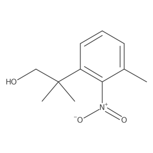 2-Methyl-2-(3-methyl-2-nitrophenyl)propan-1-ol结构式