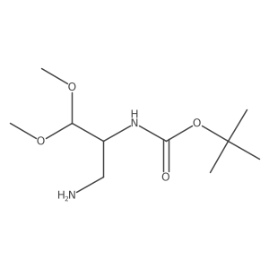 tert-butyl N-(3-amino-1,1-dimethoxypropan-2-yl)carbamate结构式