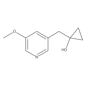 1-[(5-Methoxypyridin-3-yl)methyl]cyclopropan-1-ol结构式