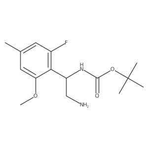 tert-butyl N-[2-amino-1-(2-fluoro-6-methoxy-4-methylphenyl)ethyl]carbamate Structure