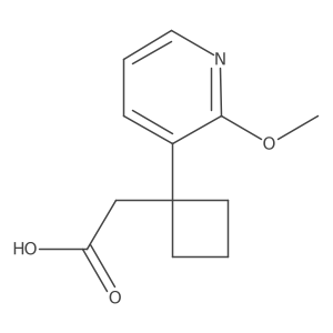 2-[1-(2-Methoxypyridin-3-yl)cyclobutyl]acetic acid Structure