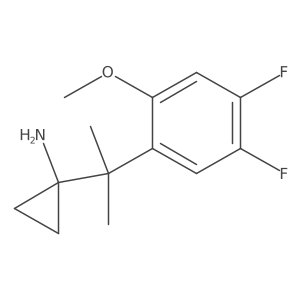 1-[2-(4,5-Difluoro-2-methoxyphenyl)propan-2-yl]cyclopropan-1-amine结构式