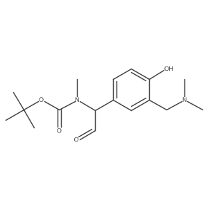 tert-butyl N-(1-{3-[(dimethylamino)methyl]-4-hydroxyphenyl}-2-oxoethyl)-N-methylcarbamate Structure
