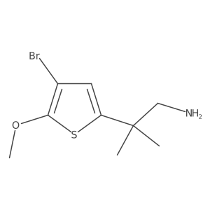 2-(4-Bromo-5-methoxythiophen-2-yl)-2-methylpropan-1-amine结构式