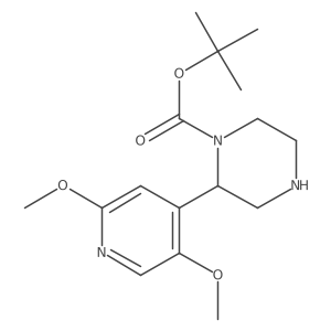 Tert-butyl 2-(2,5-dimethoxypyridin-4-yl)piperazine-1-carboxylate Structure