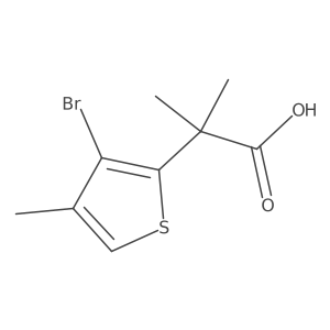 2-(3-Bromo-4-methylthiophen-2-yl)-2-methylpropanoic acid Structure