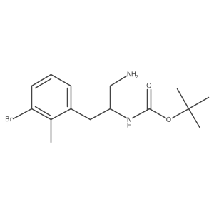 tert-butyl N-[1-amino-3-(3-bromo-2-methylphenyl)propan-2-yl]carbamate Structure