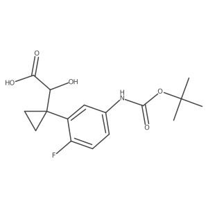 2-[1-(5-{[(Tert-butoxy)carbonyl]amino}-2-fluorophenyl)cyclopropyl]-2-hydroxyacetic acid Structure