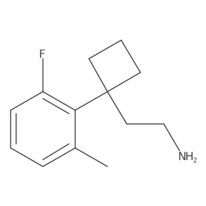 2-[1-(2-Fluoro-6-methylphenyl)cyclobutyl]ethan-1-amine Structure