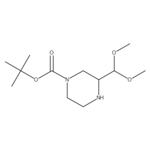 Tert-butyl 3-(dimethoxymethyl)piperazine-1-carboxylate结构式