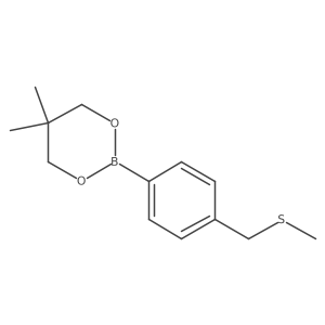5,5-Dimethyl-2-(4-((methylthio)methyl)phenyl)-1,3,2-dioxaborinane结构式