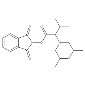 1,3-dioxo-2,3-dihydro-1H-isoindol-2-yl 2-(2,6-dimethylmorpholin-4-yl)-3-methylbutanoate结构式