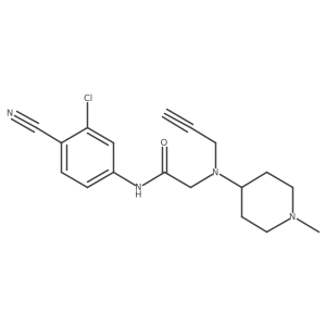N-(3-chloro-4-cyanophenyl)-2-[(1-methylpiperidin-4-yl)(prop-2-yn-1-yl)amino]acetamide结构式