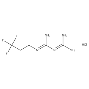 1-(Diaminomethylidene)-2-(3,3,3-trifluoropropyl)guanidine;hydrochloride结构式