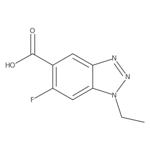 1-ethyl-6-fluoro-1H-1,2,3-benzotriazole-5-carboxylic acid Structure