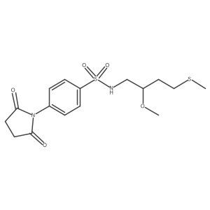 4-(2,5-dioxopyrrolidin-1-yl)-N-[2-methoxy-4-(methylsulfanyl)butyl]benzene-1-sulfonamide Structure
