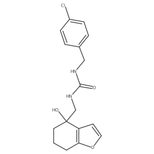 1-(4-Chlorobenzyl)-3-((4-hydroxy-4,5,6,7-tetrahydrobenzofuran-4-yl)methyl)urea结构式