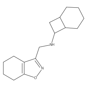 (1S,6S)-N-(4,5,6,7-Tetrahydro-1,2-benzoxazol-3-ylmethyl)bicyclo[4.2.0]octan-7-amine Structure