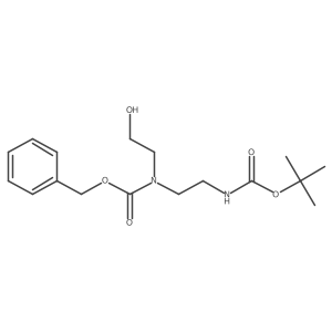 Benzyl 2-(boc-aminoethyl)(2-hydroxyethyl)carbamate结构式