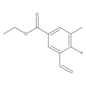Ethyl 4-fluoro-3-formyl-5-methylbenzoate结构式