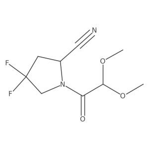 1-(2,2-Dimethoxyacetyl)-4,4-difluoropyrrolidine-2-carbonitrile Structure