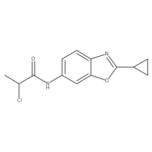 2-Chloro-N-(2-cyclopropyl-1,3-benzoxazol-6-yl)propanamide Structure