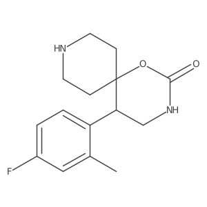 5-(4-Fluoro-2-methylphenyl)-1-oxa-3,9-diazaspiro[5.5]undecan-2-one Structure