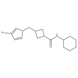 3-[(4-Bromopyrazol-1-yl)methyl]-N-cyclohexylazetidine-1-carboxamide结构式