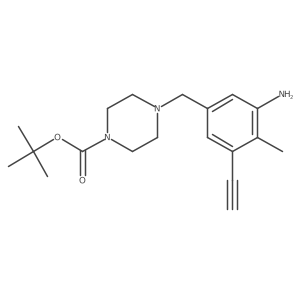 Tert-butyl 4-[(3-amino-5-ethynyl-4-methylphenyl)methyl]piperazine-1-carboxylate结构式