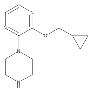 2-(Cyclopropylmethoxy)-3-(piperazin-1-yl)pyrazine结构式
