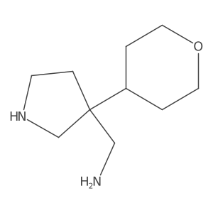 1-[3-(Oxan-4-yl)pyrrolidin-3-yl]methanamine结构式