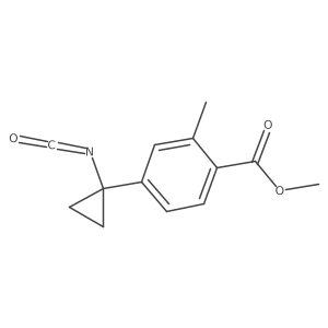 Methyl 4-(1-isocyanatocyclopropyl)-2-methylbenzoate结构式