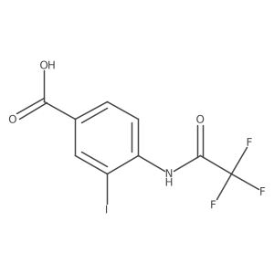 3-Iodo-4-(2,2,2-trifluoroacetamido)benzoic acid结构式