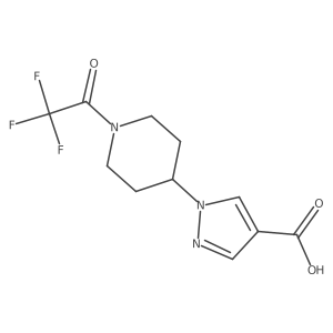 1-[1-(2,2,2-trifluoroacetyl)piperidin-4-yl]-1H-pyrazole-4-carboxylic acid结构式