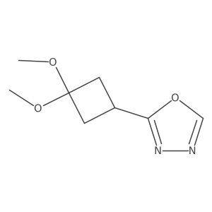 2-(3,3-Dimethoxycyclobutyl)-1,3,4-oxadiazole Structure