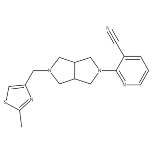 2-{5-[(2-Methyl-1,3-thiazol-4-yl)methyl]-octahydropyrrolo[3,4-c]pyrrol-2-yl}pyridine-3-carbonitrile结构式