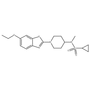 N-[1-(6-ethoxy-1,3-benzothiazol-2-yl)piperidin-4-yl]-N-methylcyclopropanesulfonamide Structure