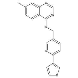7-fluoro-N-{[6-(furan-3-yl)pyridin-3-yl]methyl}quinazolin-4-amine结构式
