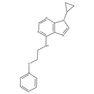 9-cyclopropyl-N-(2-phenoxyethyl)-9H-purin-6-amine结构式