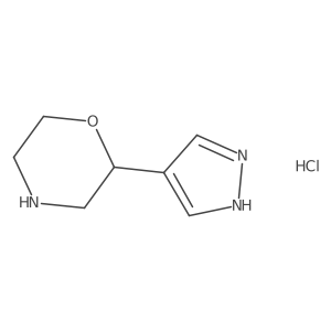 2-(1H-pyrazol-4-yl)morpholine hydrochloride结构式