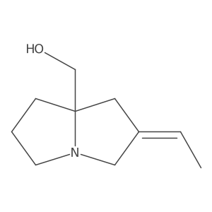 (2-Ethylidenetetrahydro-1H-pyrrolizin-7a(5H)-yl)methanol结构式
