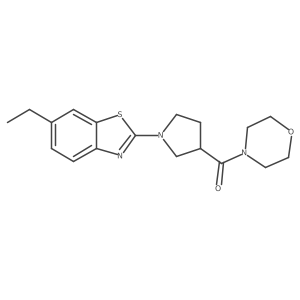 6-Ethyl-2-[3-(morpholine-4-carbonyl)pyrrolidin-1-yl]-1,3-benzothiazole Structure