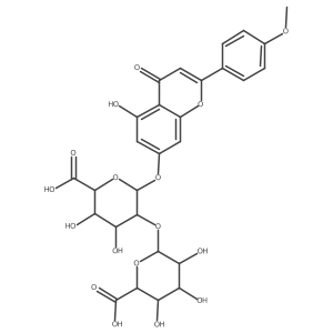 Acacetin 7-glucurono-(1a2)-glucuronide结构式