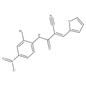 (Z)-N-(2-Bromo-4-nitrophenyl)-2-cyano-3-thiophen-2-ylprop-2-enamide Structure