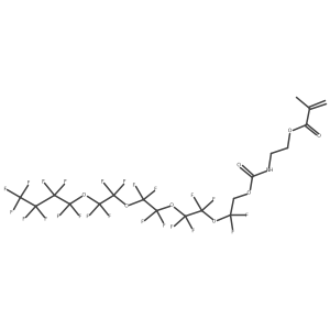 [2,2-Difluoro-2-(perfluoro-1,4,7,10-tetraoxatetradecyl)ethyl] {2a[(2amethylpropa2aenoyl)oxy]ethyl}carbamate Structure